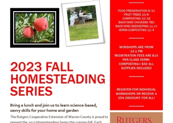Pictured l-r compost, chicken, peaches and bee hives