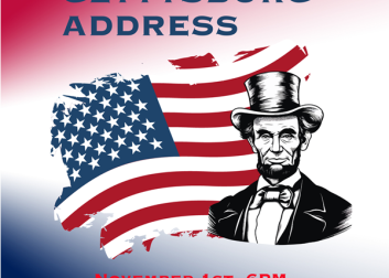 American flag and Abraham Lincoln