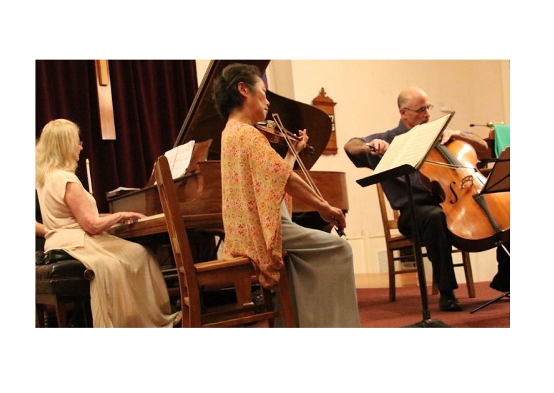 The Mohawk Trail Piano Trio features violinist Masako Yanagita, cellist Mark Fraser, and pianist Estela Olevsky