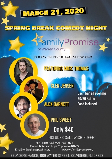 Spring Break Comedy Night, presented by Family Promise of Warren County