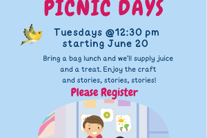 Cartoon of adults and kids reading